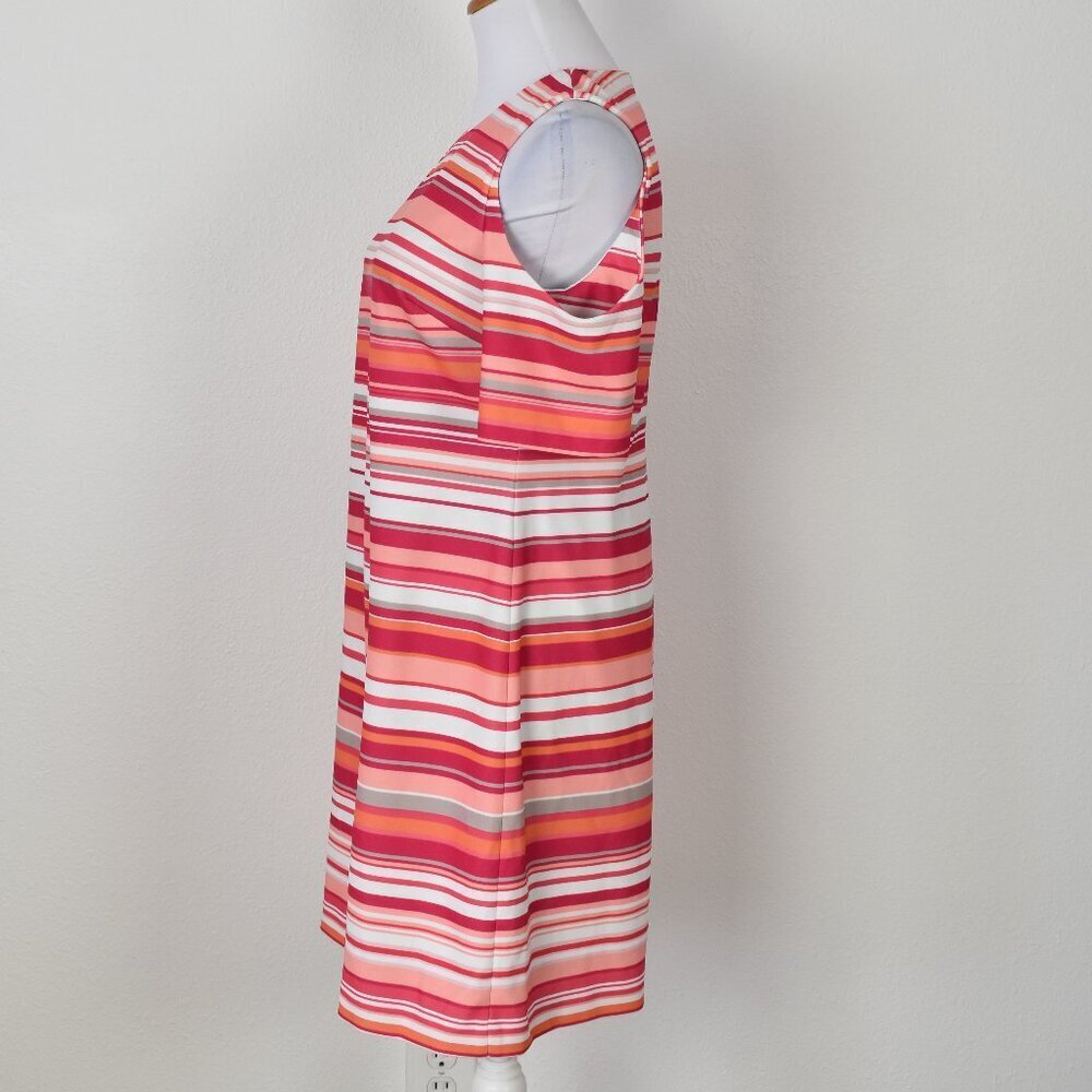 Calvin Klein Cold Shoulder Stripe Sheath Dress - 8 - Picture 8 of 9